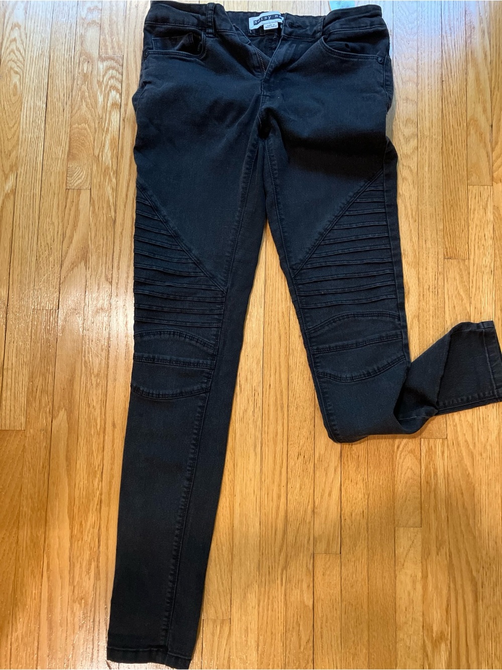 Noisy May Moto Bikercore blk  Denim Label Detail grunge